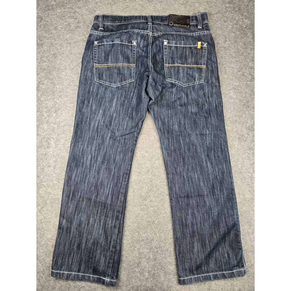 Southpole Jeans Men's 36x30 (Fits 36x29) Dark Wash Blue Loose Fit VTG Y2K Baggy